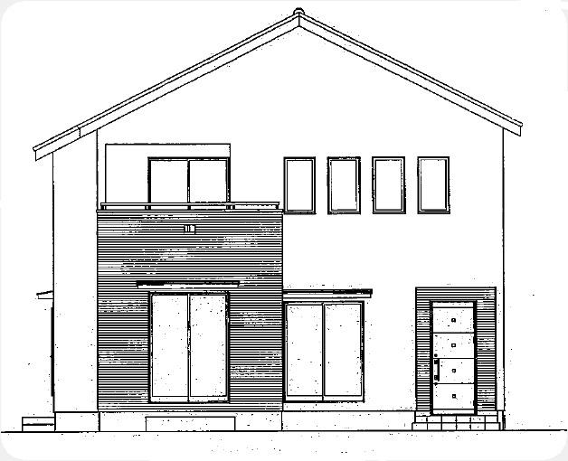 Rendering (appearance). East side elevational view (Building 2)
