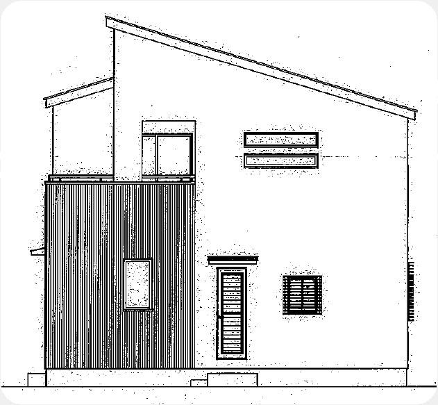 Rendering (appearance). West side elevational view (4 Building)