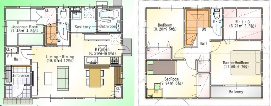 Floor plan. (No. 4 locations), Price 30,700,000 yen, 4LDK, Land area 195.84 sq m , Building area 99.36 sq m