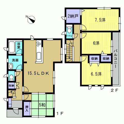 Floor plan. 14 million yen, 4LDK, Land area 140.79 sq m , Building area 95.17 sq m 4LDK