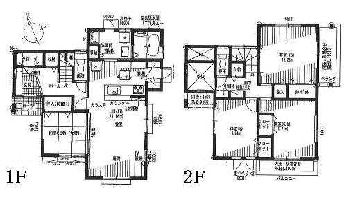 Floor plan. 23.8 million yen, 4LDK, Land area 207.72 sq m , Building area 107.23 sq m
