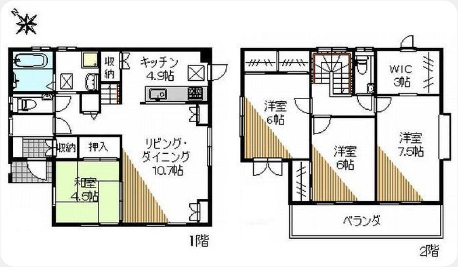 Floor plan. 34,880,000 yen, 4LDK, Land area 131.45 sq m , Building area 103.96 sq m