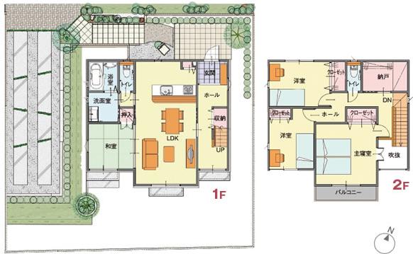 Floor plan. New town in Skyrail green hill Sekiwa Real Estate China is to deliver