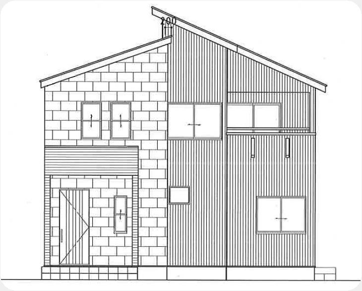 Rendering (appearance). West side elevational view