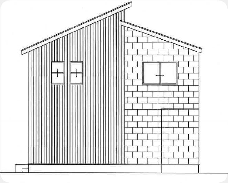Rendering (appearance). East side elevational view