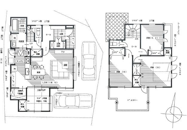 Floor plan. (6), Price 24.5 million yen, 4LDK, Land area 134.61 sq m , Building area 110.75 sq m