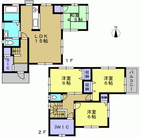 Floor plan. 28 million yen, 4LDK, Land area 109.08 sq m , Building area 98.53 sq m 4LDK