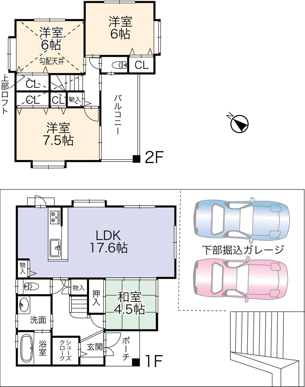 Floor plan. 28.8 million yen, 4LDK, Land area 165.3 sq m , Building area 110.13 sq m floor plan