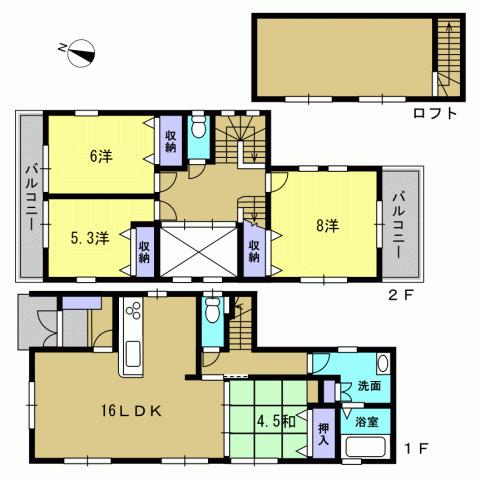 Floor plan. 23.8 million yen, 4LDK, Land area 129.4 sq m , Building area 102.67 sq m 4LDK