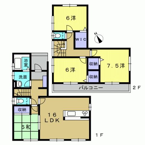 Floor plan. 29,300,000 yen, 4LDK, Land area 153.2 sq m , Building area 96.9 sq m 4LDK