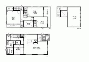 Floor plan. 29,900,000 yen, 4LDK, Land area 129.41 sq m , Building area 107.64 sq m