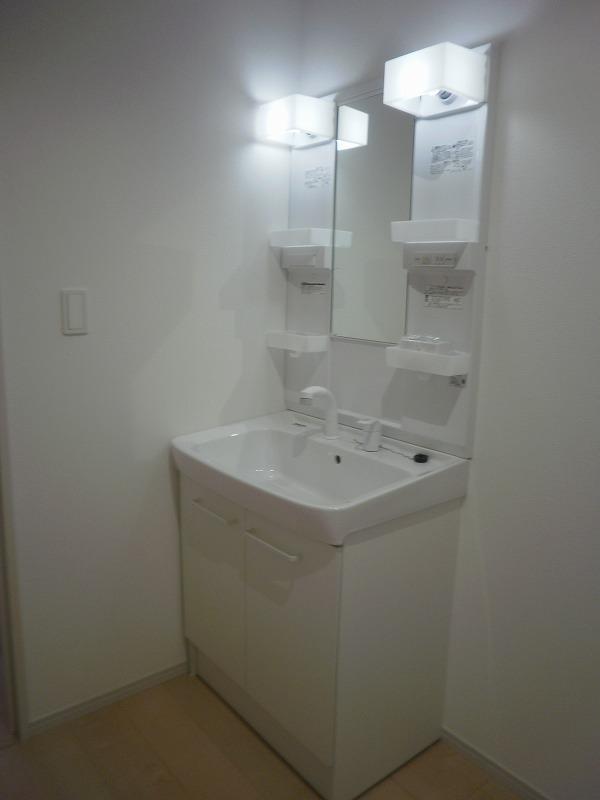 Wash basin, toilet. Bathroom vanity