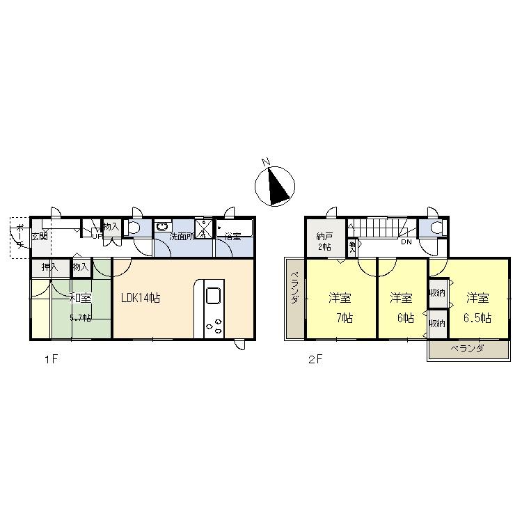 Floor plan. 22,800,000 yen, 4LDK + S (storeroom), Land area 132.72 sq m , Building area 96.39 sq m