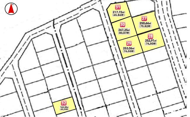 Compartment figure. Land price 10,370,000 yen, Land area 163.3 sq m 32 issue areas