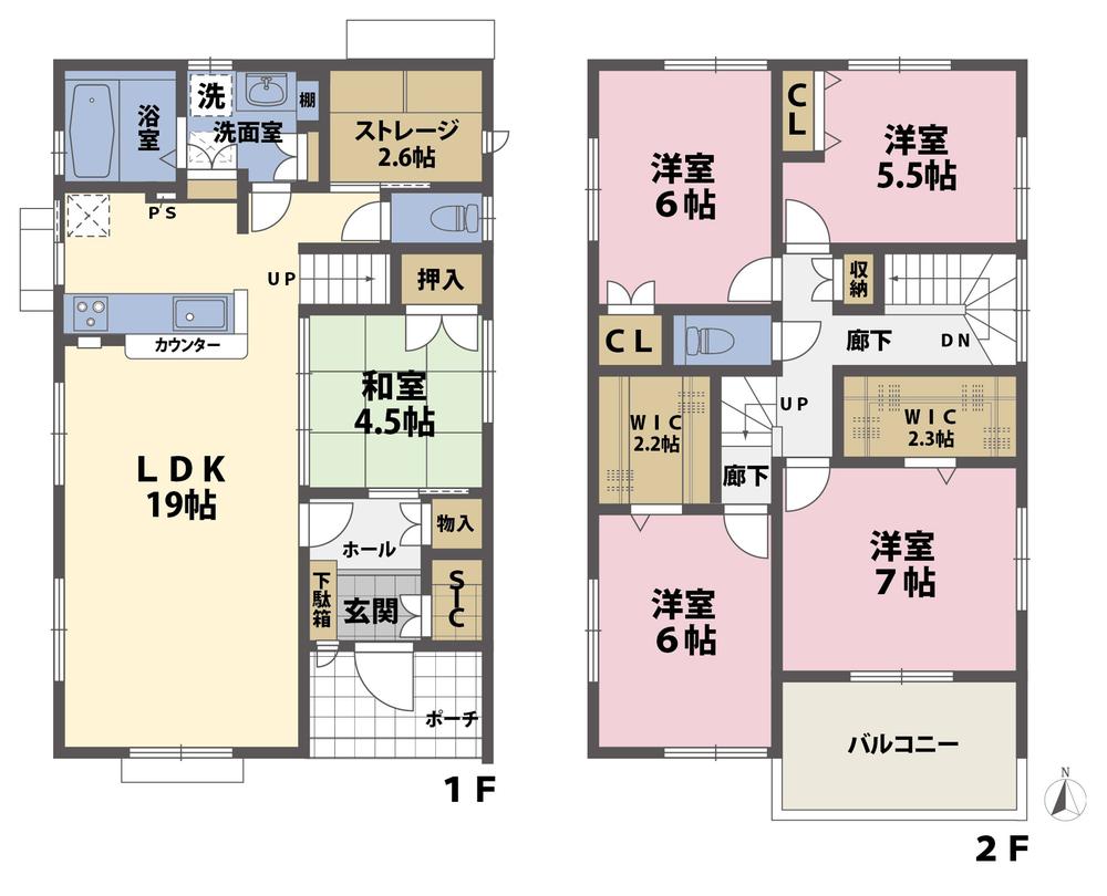 Floor plan. (No.32B-5), Price 24,980,000 yen, 5LDK+S, Land area 168.9 sq m , Building area 119.11 sq m
