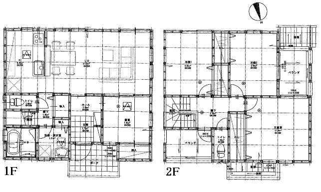 Floor plan. 25,900,000 yen, 4LDK, Land area 158.77 sq m , Building area 107.03 sq m 1F: 18LDK  4.5 Japanese-style room 2F: 8 quires Master Bedroom ・ 6 tatami Interoceanic ・ 6 tatami Interoceanic Parking is available four.