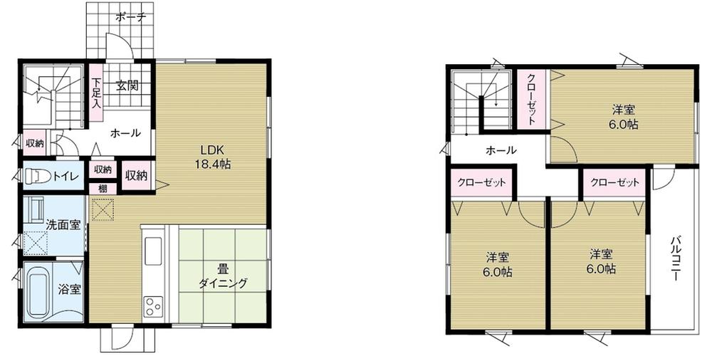 Non-living room.  [Building B] Floor plan
