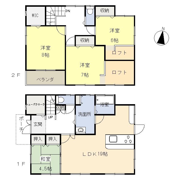 Floor plan. 26.5 million yen, 4LDK + S (storeroom), Land area 233.29 sq m , Building area 117.16 sq m