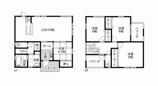 Floor plan. 25,900,000 yen, 4LDK, Land area 158.77 sq m , Building area 107.03 sq m