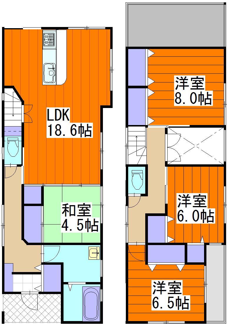 Floor plan. 25,900,000 yen, 4LDK, Land area 130.75 sq m , Building area 119.23 sq m
