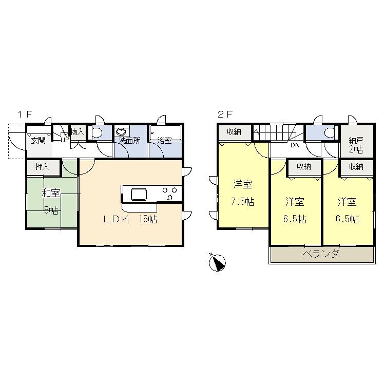 Floor plan. 23.8 million yen, 4LDK + S (storeroom), Land area 122.03 sq m , Building area 96.79 sq m