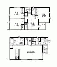 Floor plan. 27 million yen, 4LDK, Land area 117.12 sq m , Building area 96.88 sq m