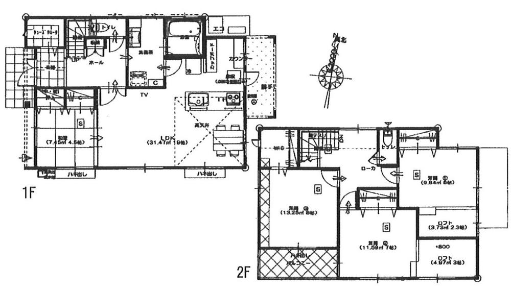Floor plan. 26.5 million yen, 4LDK + S (storeroom), Land area 233.29 sq m , Building area 117.16 sq m