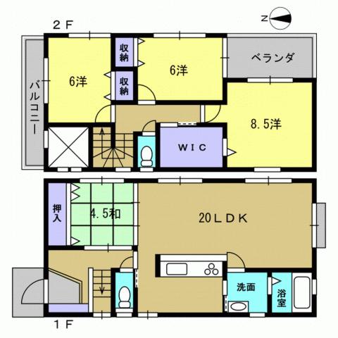 Floor plan. 27,800,000 yen, 4LDK, Land area 151.22 sq m , Building area 109.3 sq m 4LDK