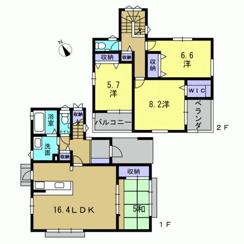 Floor plan. 33,800,000 yen, 4LDK, Land area 128.64 sq m , Building area 103.07 sq m 4LDK