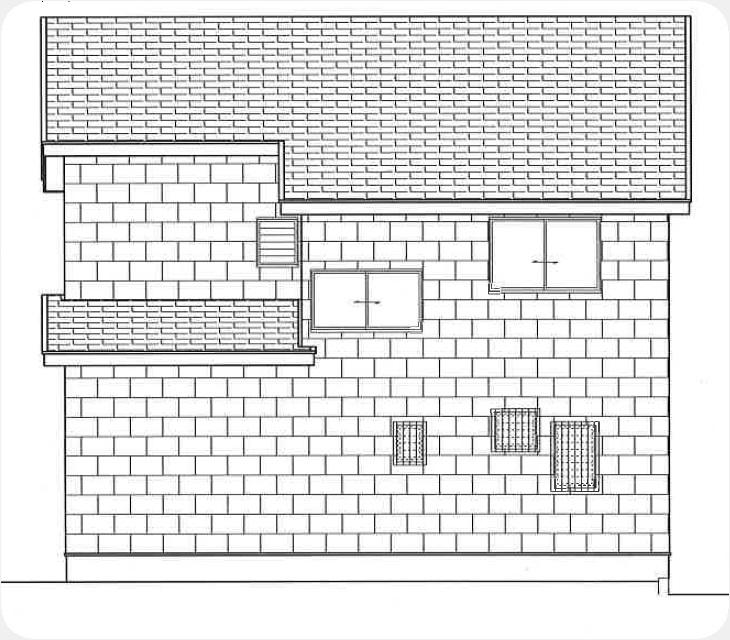 Rendering (appearance). North side elevational view