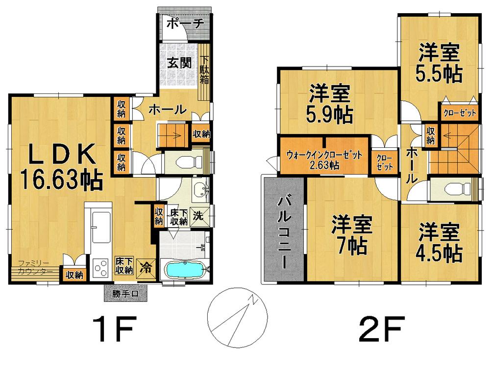 Other. No. 1 ground floor plan (4LDK ・ P2 units)