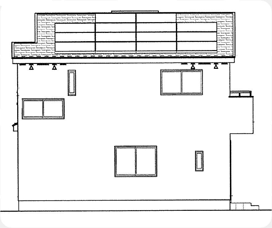 Rendering (appearance). South side elevational view