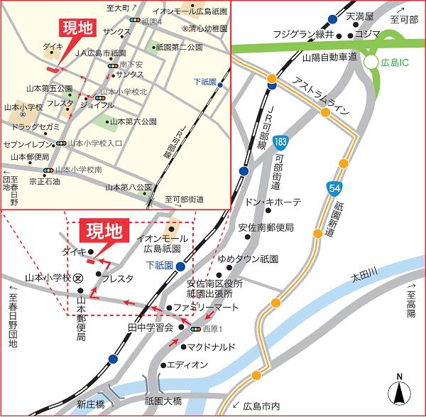 Local guide map.  ※ Near the guide map