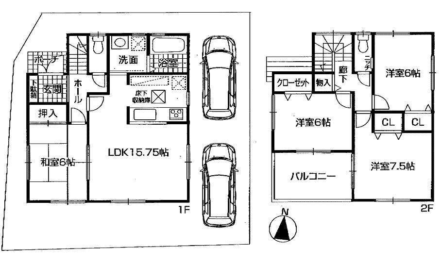 Floor plan. 28.8 million yen, 4LDK, Land area 113.88 sq m , Building area 95.58 sq m