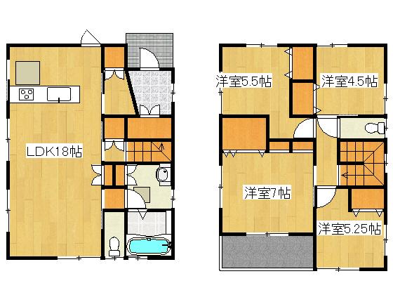 Floor plan. 24,980,000 yen, 4LDK, Land area 113.38 sq m , Building area 99.25 sq m