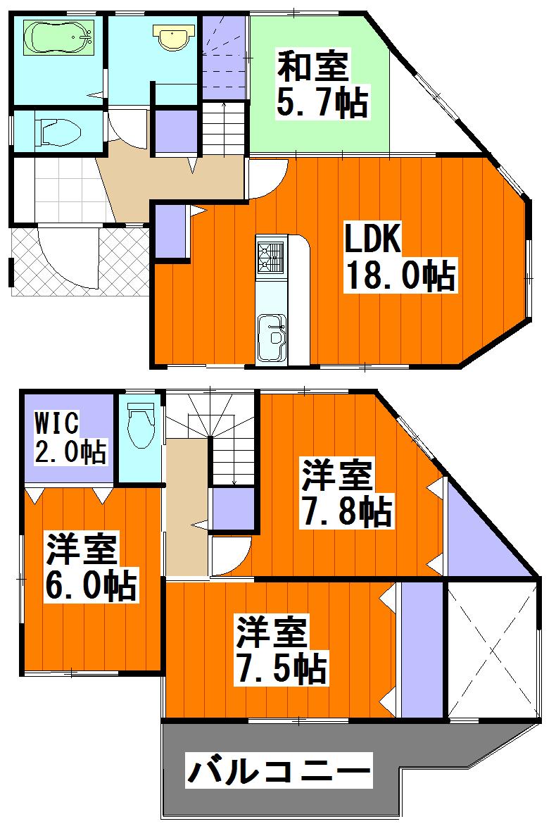 Floor plan. 33,320,000 yen, 4LDK, Land area 112.77 sq m , Building area 116.54 sq m
