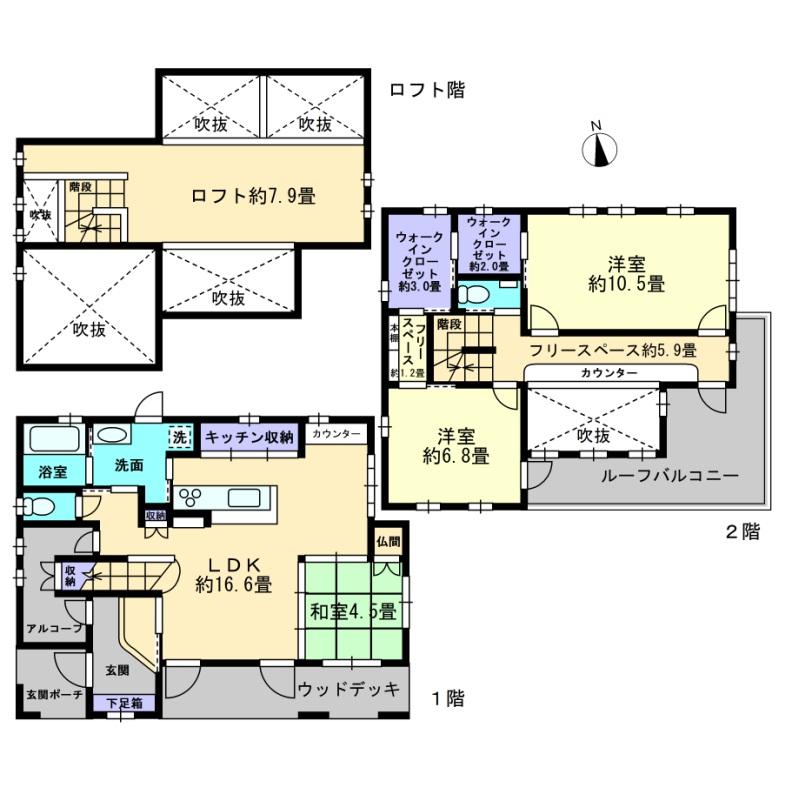 Floor plan. 41,800,000 yen, 3LDK + S (storeroom), Land area 172.17 sq m , Building area 116.44 sq m