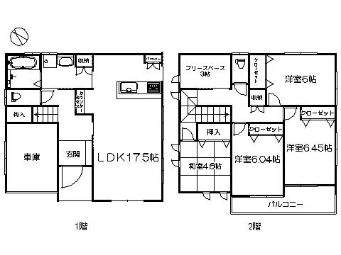 Floor plan. 32,800,000 yen, 4LDK+S, Land area 101.66 sq m , Building area 109.15 sq m ※ Floor Plan current state priority