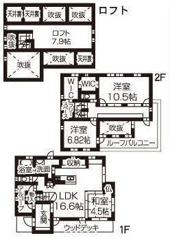 Floor plan. 41,800,000 yen, 3LDK + S (storeroom), Land area 172.17 sq m , Building area 116.44 sq m 7.9 Pledge of loft Yes