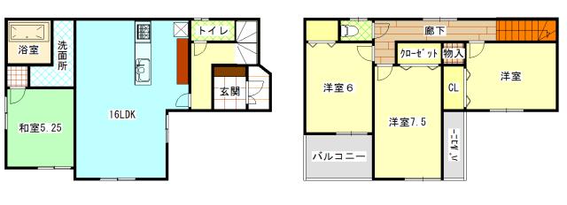 Floor plan. 29,800,000 yen, 4LDK, Land area 116.18 sq m , Building area 35.14 sq m
