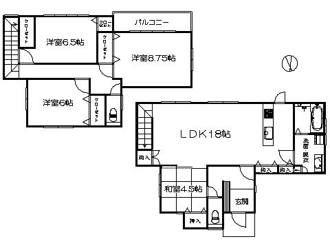 Floor plan. 22,800,000 yen, 4LDK, Land area 191.45 sq m , Building area 115.09 sq m ※ Floor plan current state priority