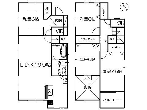 Floor plan. 24.5 million yen, 4LDK, Land area 127.57 sq m , Building area 105.57 sq m ※ Floor Plan current state priority