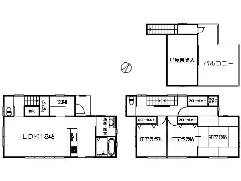 Floor plan. 35,800,000 yen, 3LDK, Land area 110.41 sq m , Building area 96.04 sq m ※ Floor Plan current state priority