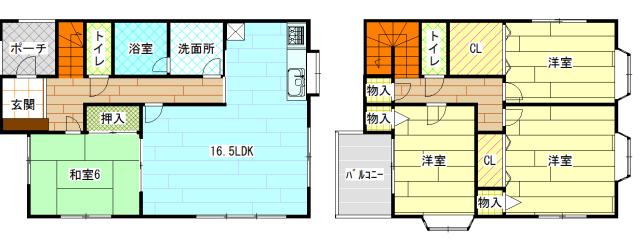 Floor plan. 24,700,000 yen, 4LDK, Land area 495 sq m , Building area 112.6 sq m