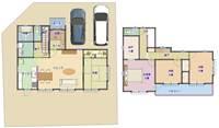 Floor plan. 21,800,000 yen, 4LDK, Land area 173.98 sq m , Building area 110.13 sq m 2 cars can park!