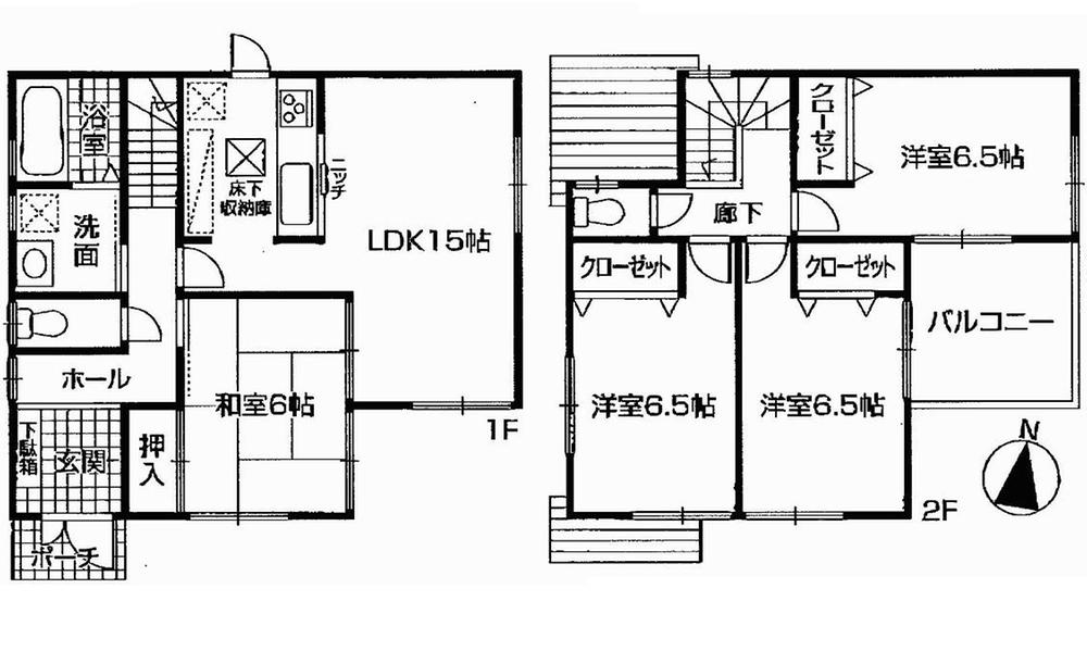 Floor plan. 24,800,000 yen, 4LDK, Land area 135.66 sq m , Building area 96.39 sq m