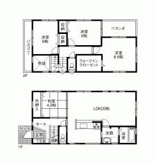 Floor plan. 28,640,000 yen, 4LDK + S (storeroom), Land area 151.22 sq m , Building area 109.3 sq m