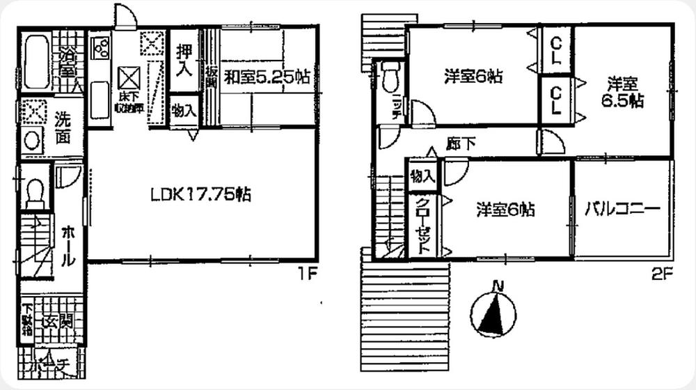 Floor plan. (2), Price 24,800,000 yen, 4LDK, Land area 135.73 sq m , Building area 98.01 sq m