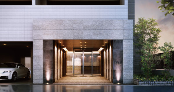 Shared facilities.  [Comfortable in a good light and dignity, Led by] Live person the, Entrance filled with suitable in place to welcome those who visit dignity, Design, such as crowded leads naturally to the middle from the outside and integrated with the Hall. By putting the accent on the side wall, It began to brew a refreshing brightness and modern atmosphere. (Entrance Rendering)