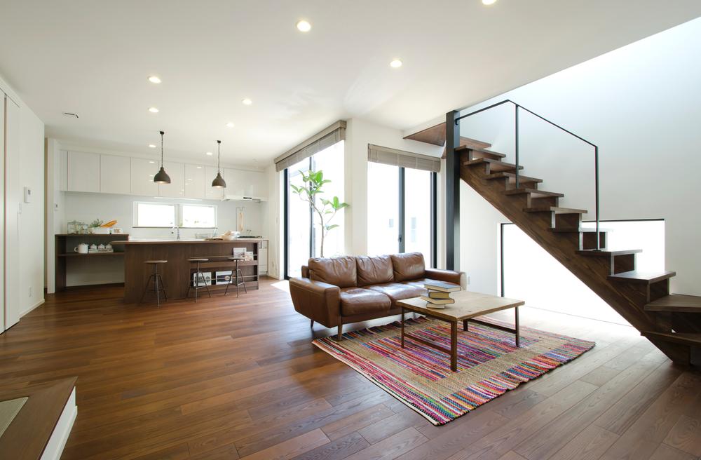 Model house photo. Living